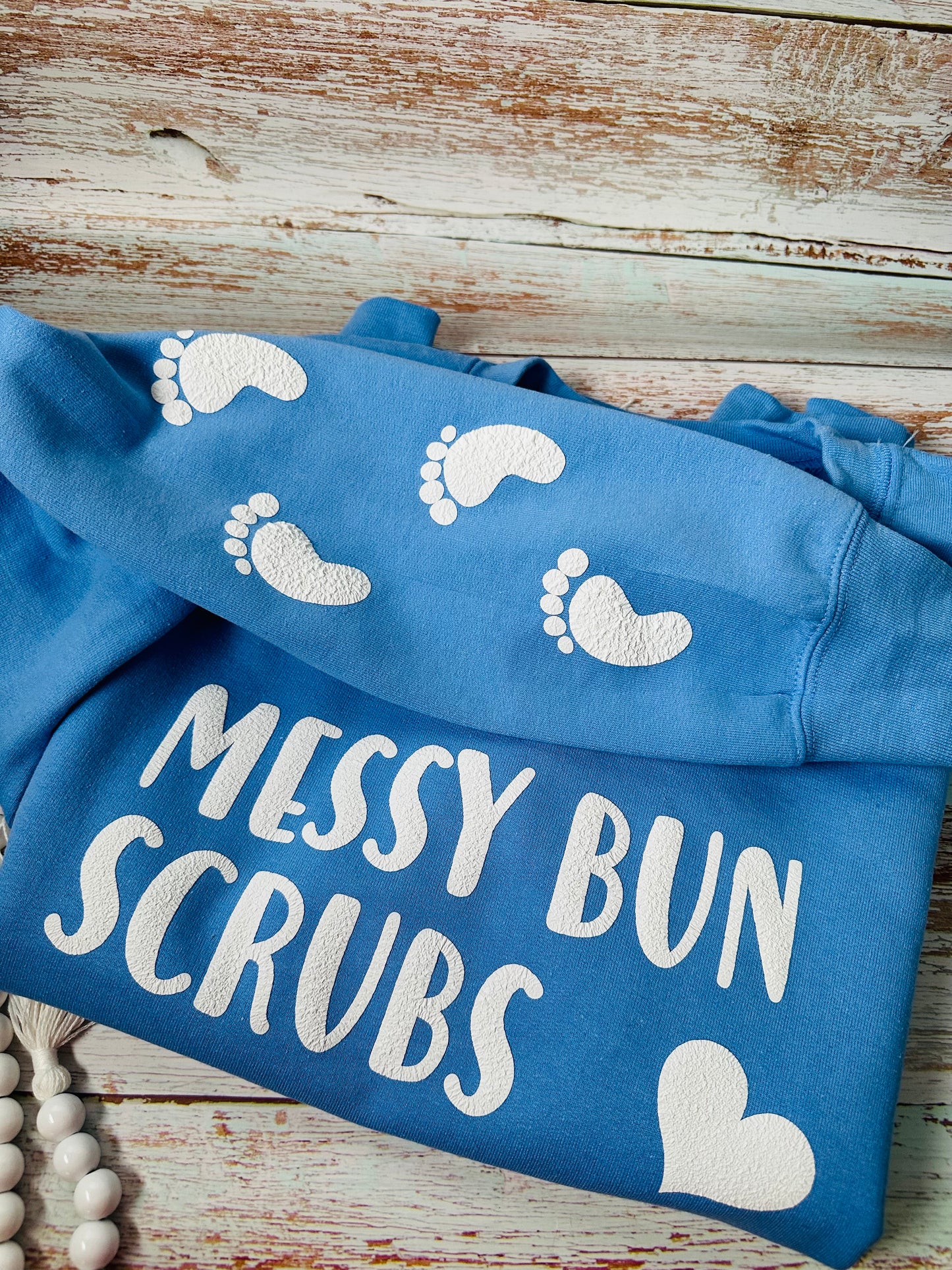 Messy Bun Scrubs Crewneck