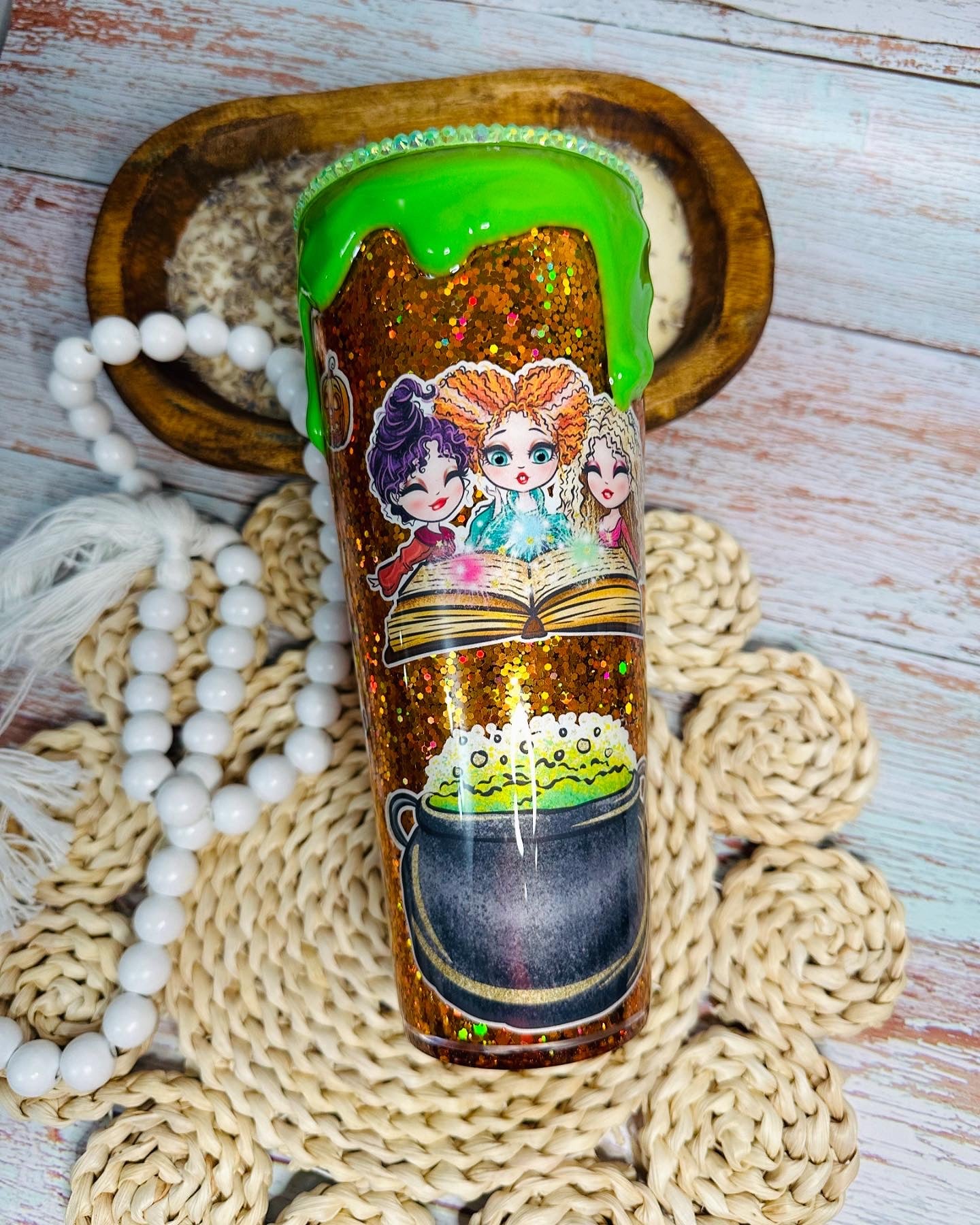 Hocus Pocus 24oz Glitter Tumbler