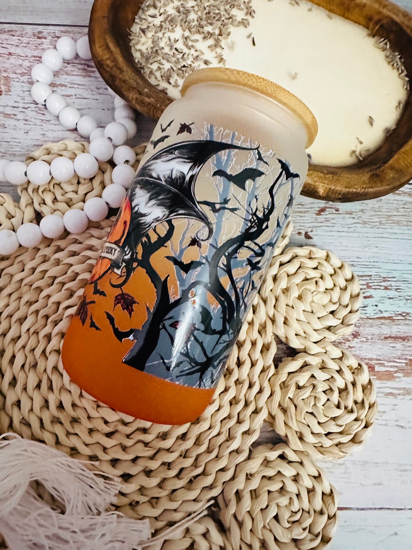 Sweet or Spooky 16oz Glass Can