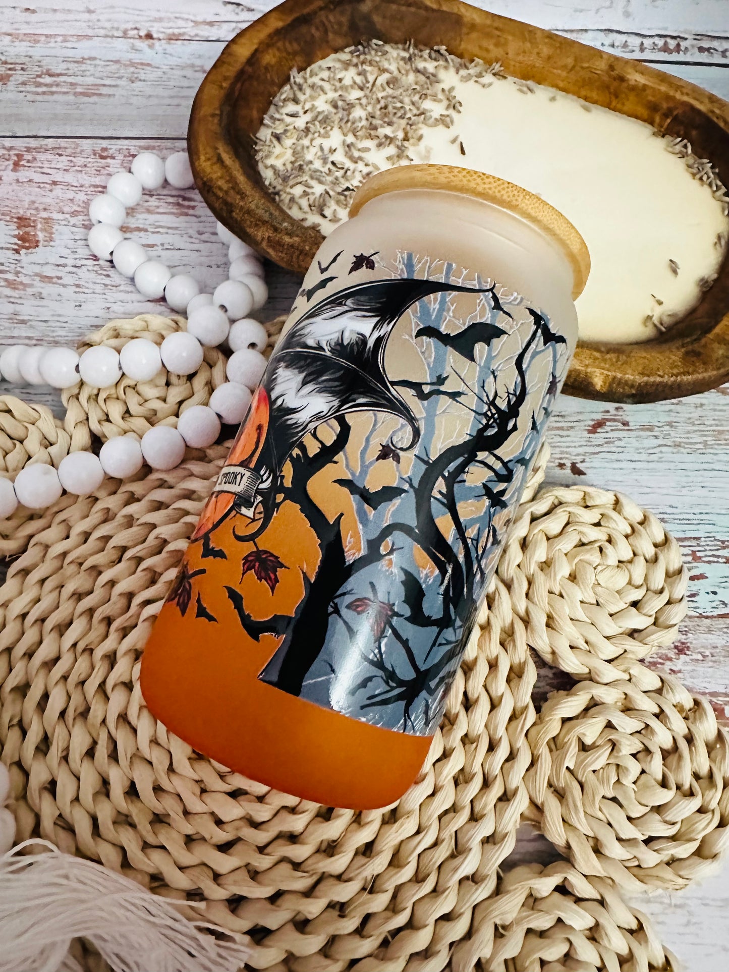 Sweet or Spooky 16oz Glass Can