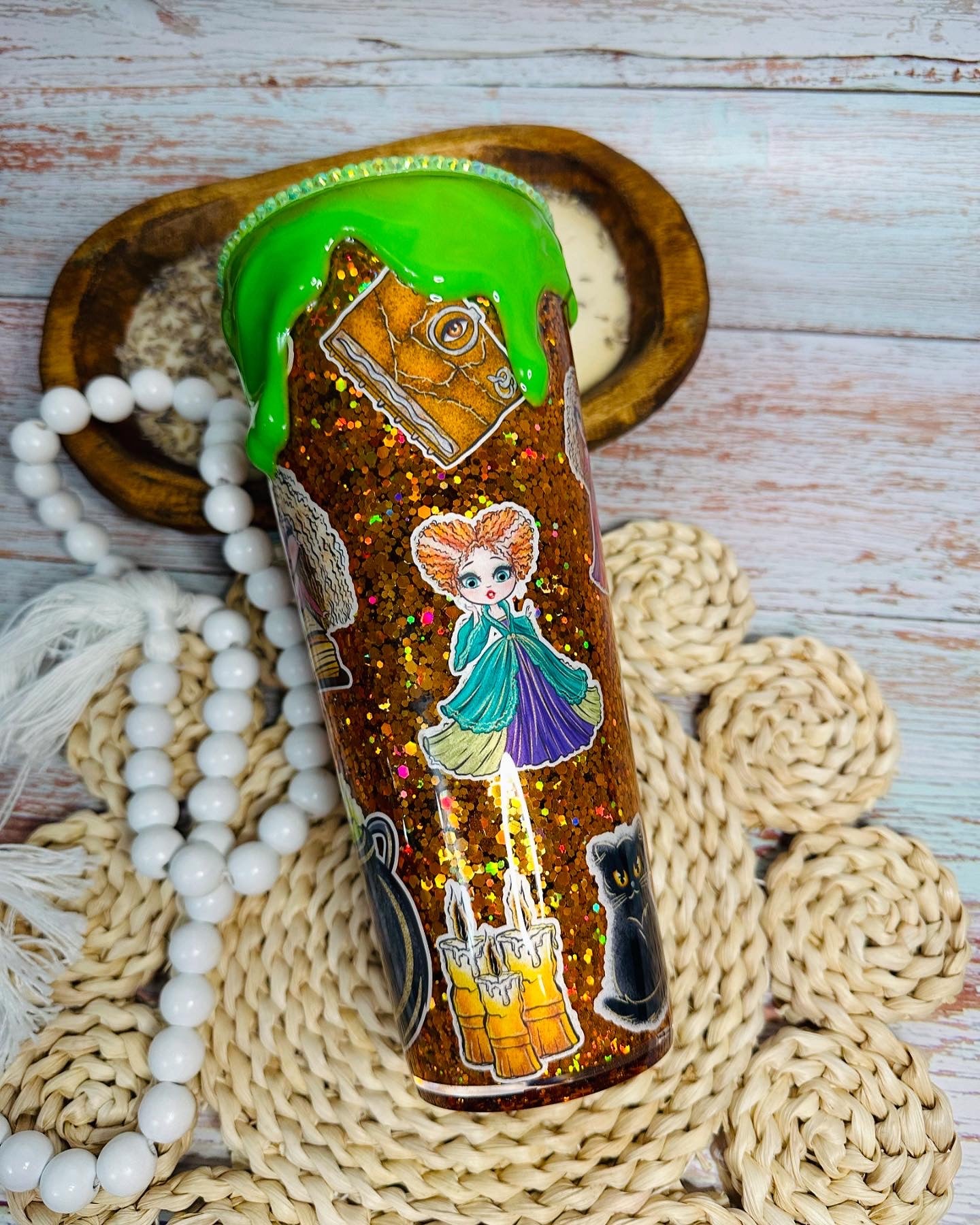 Hocus Pocus 24oz Glitter Tumbler