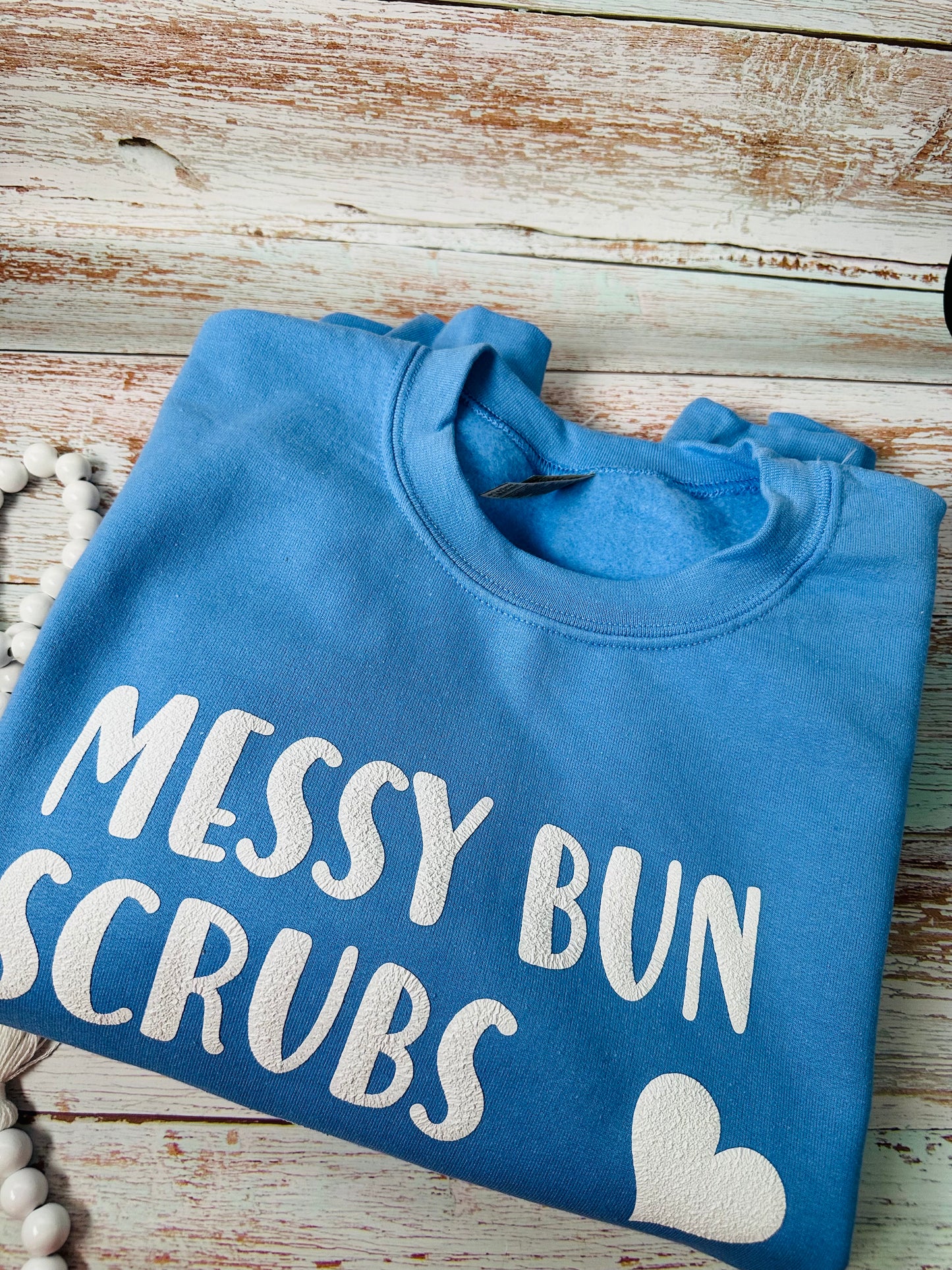 Messy Bun Scrubs Crewneck