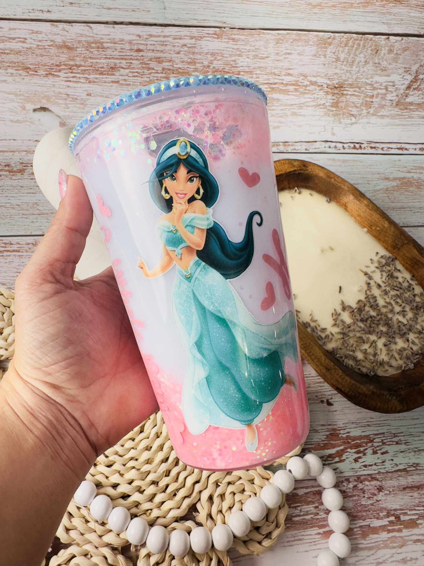 Jasmine 16oz Snowglobe Tumbler