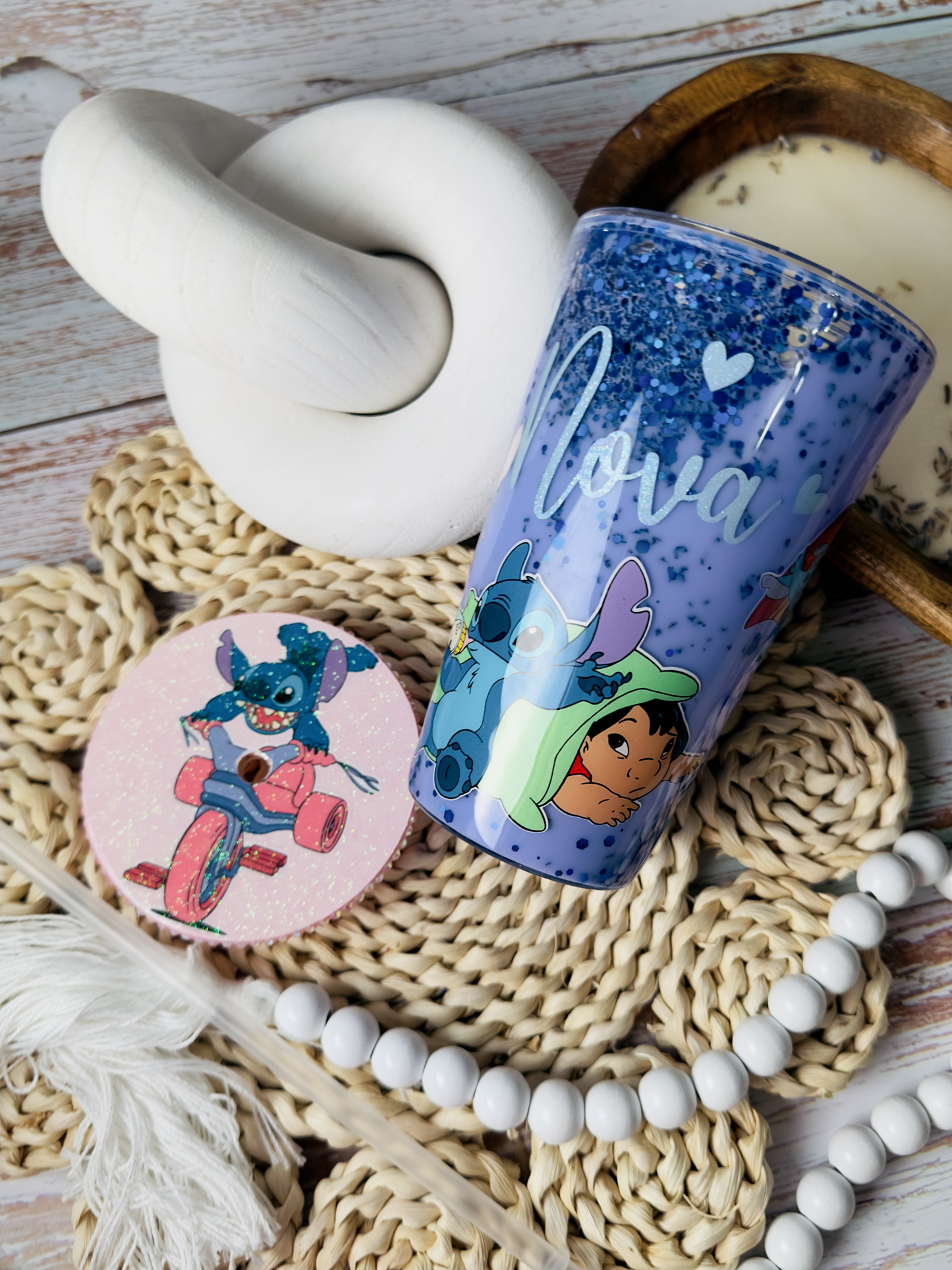 Lilo & Stitch 16oz Snowglobe Tumbler