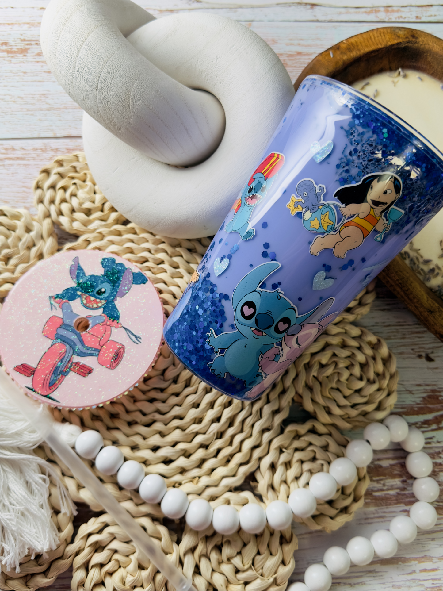 Lilo & Stitch 16oz Snowglobe Tumbler