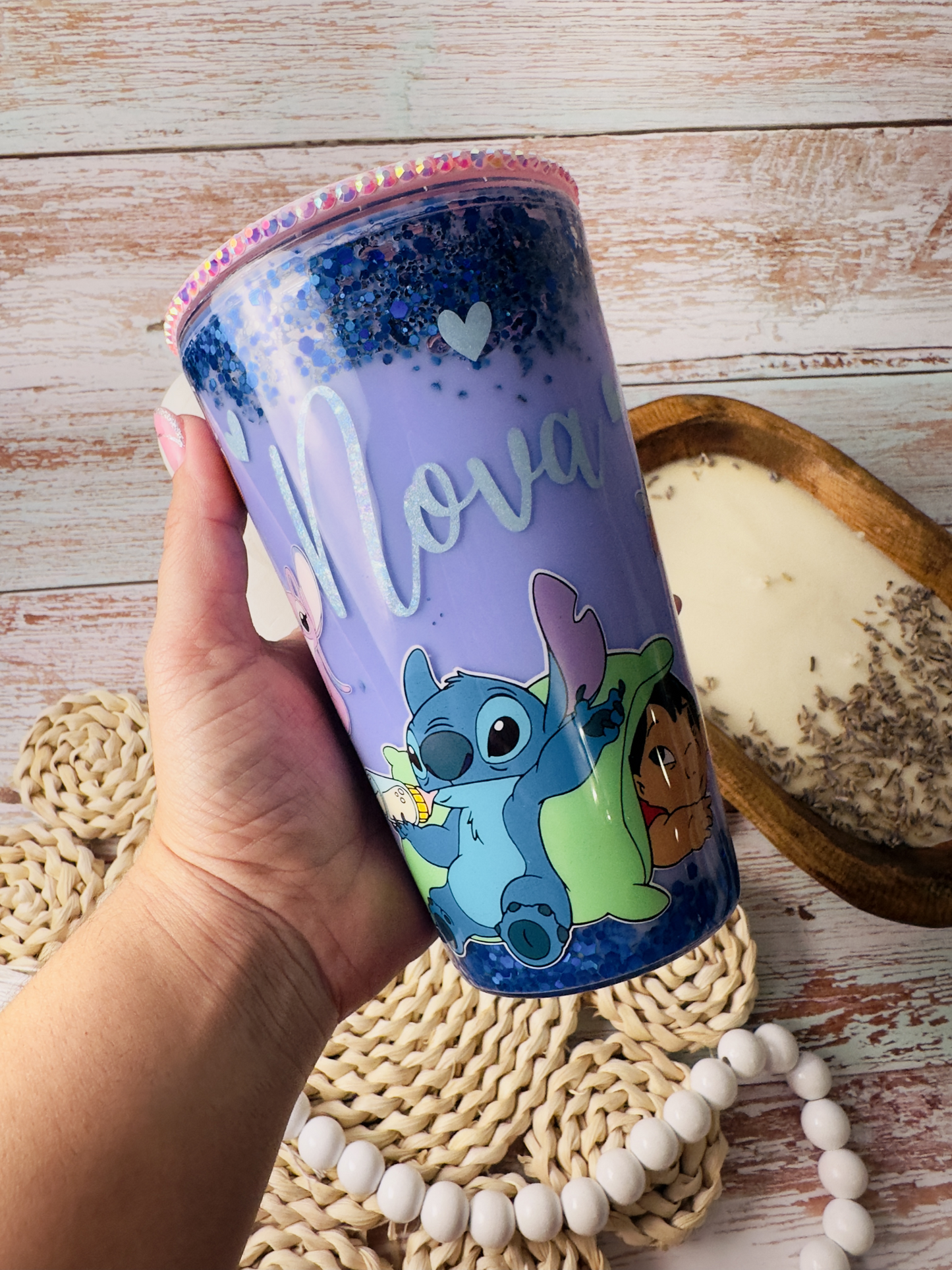 Lilo & Stitch 16oz Snowglobe Tumbler