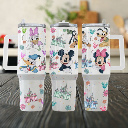 Mickey and Friends 40oz Tumbler Dupe Handle