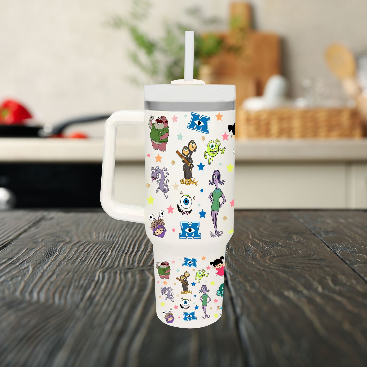 Monsters and Friends 40oz Tumbler with Dupe Handle