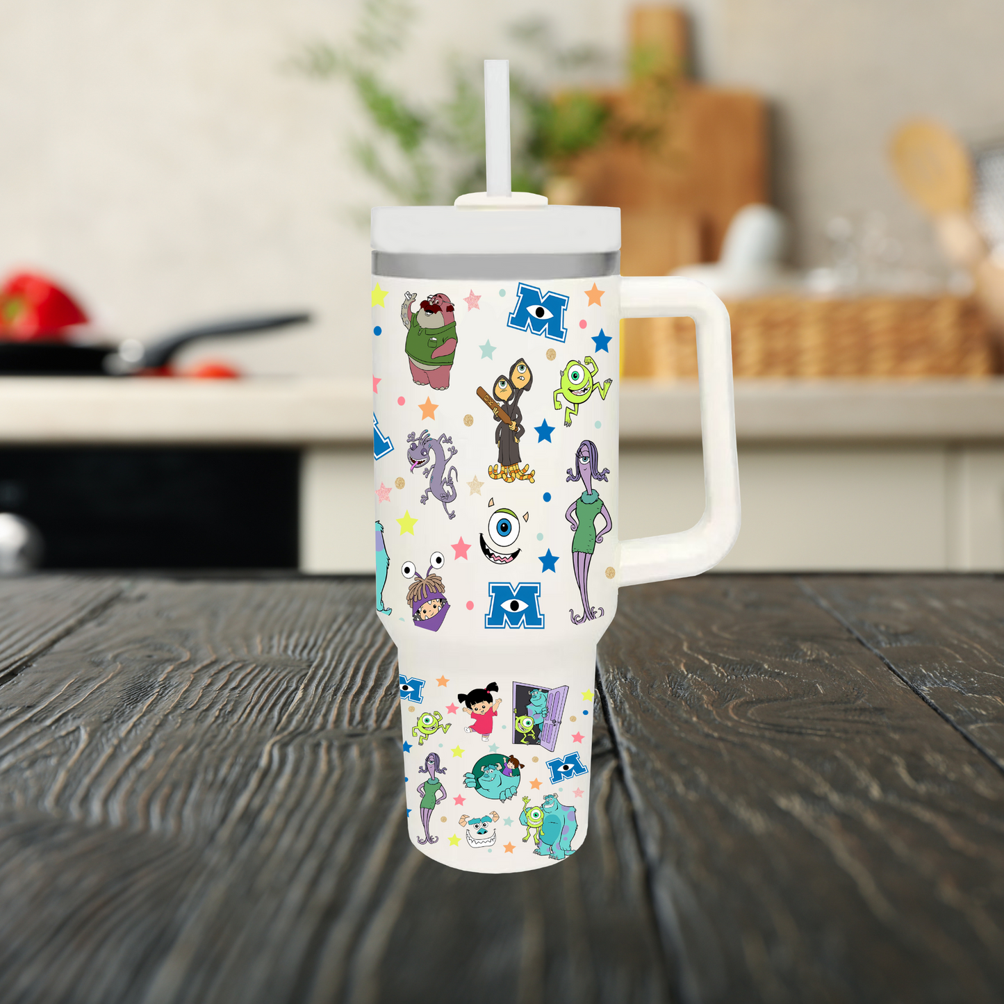 Monsters and Friends 40oz Tumbler with Dupe Handle