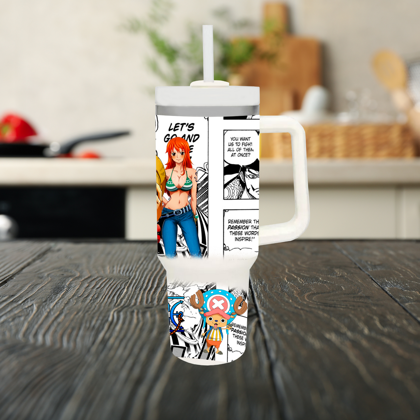 One Piece 40oz Tumbler Dupe Handle