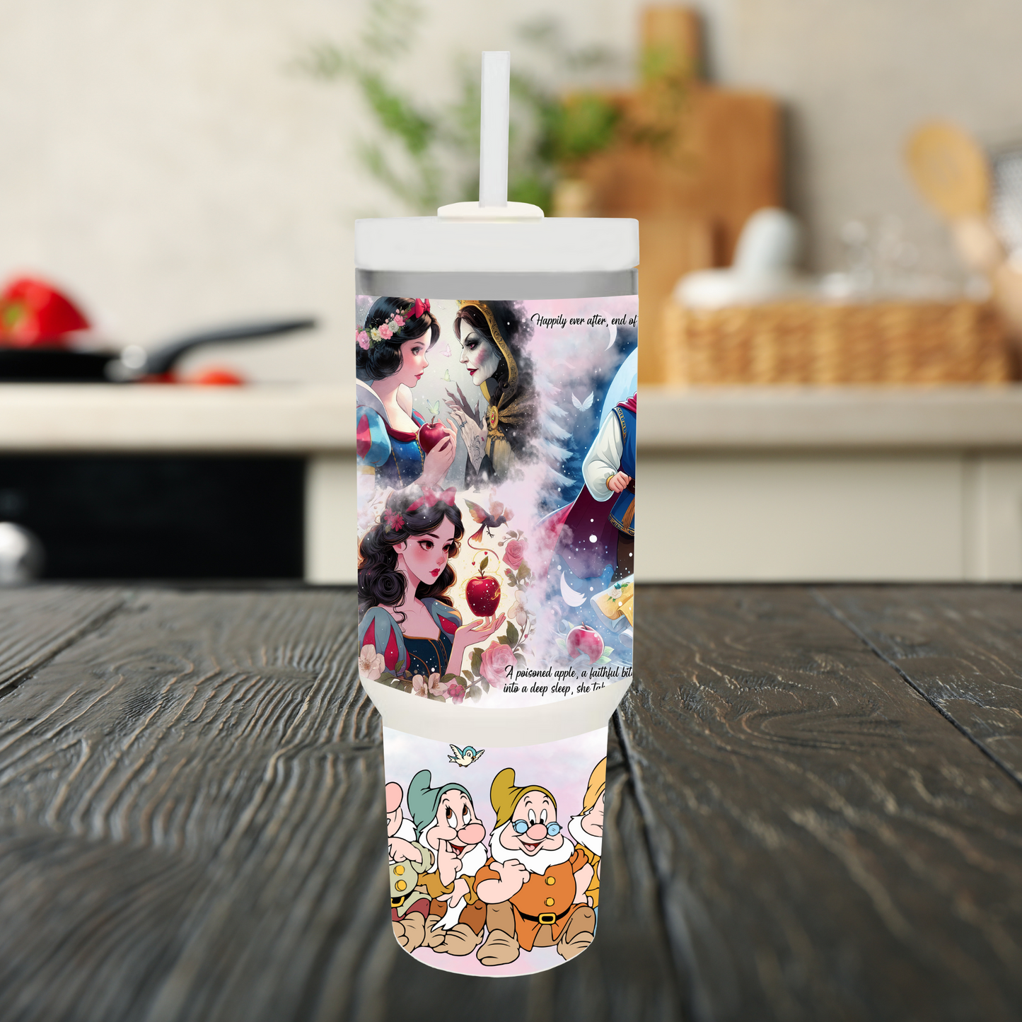 Snow White 40oz Tumbler Dupe Handle