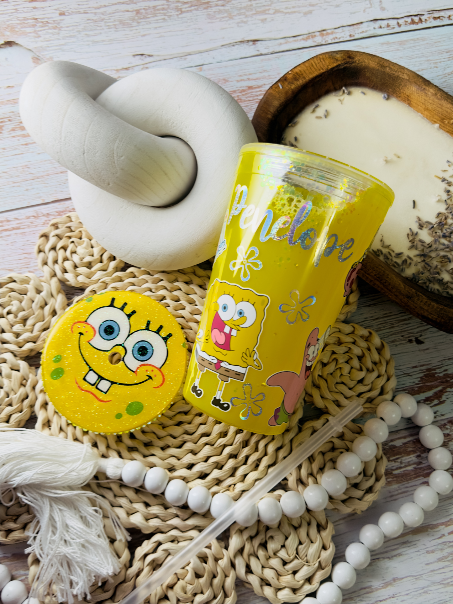 Spongebob 16oz Snowglobe Tumbler