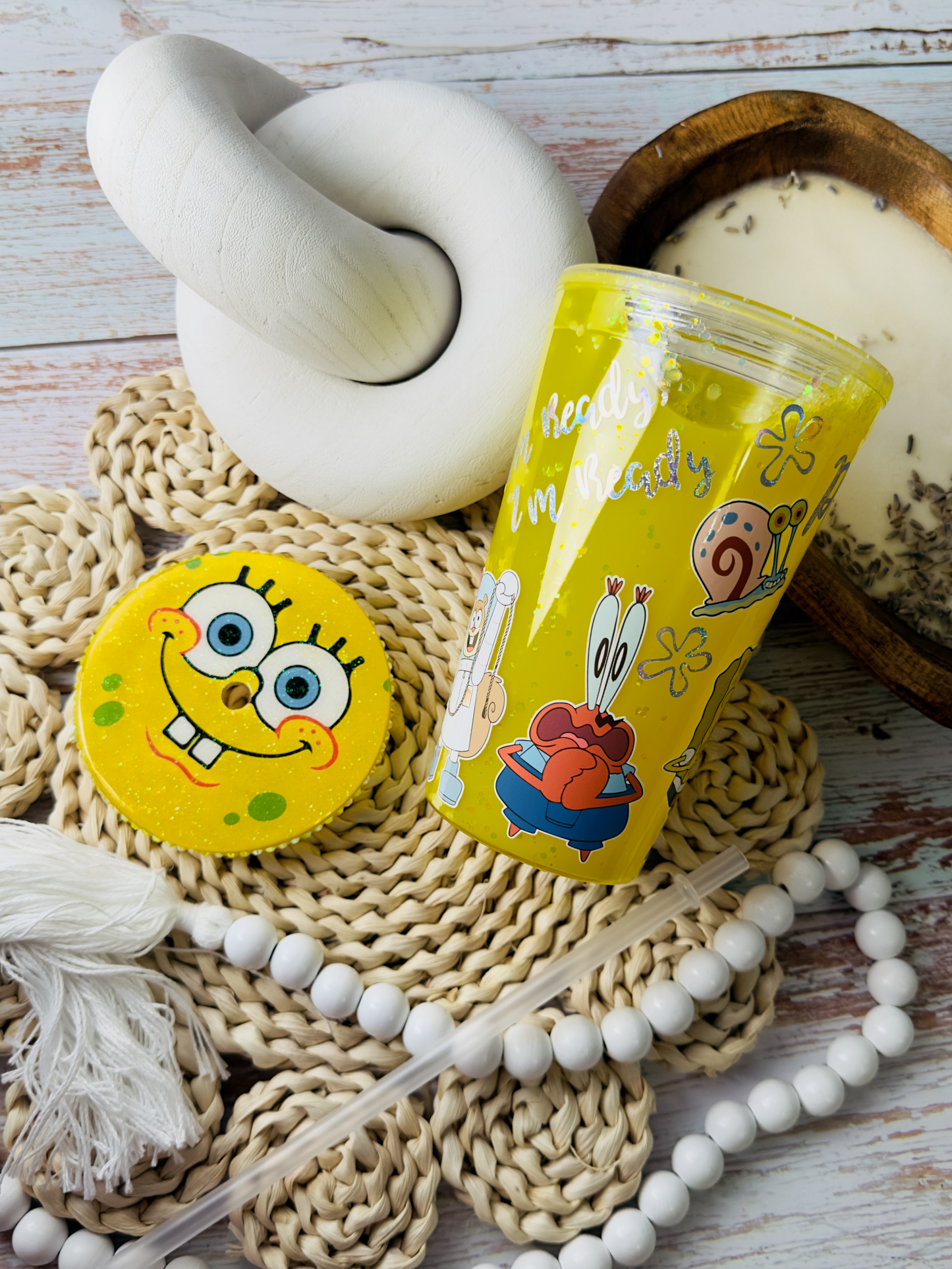 Spongebob 16oz Snowglobe Tumbler