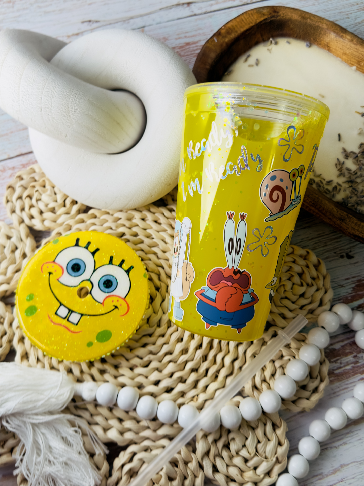 Spongebob 16oz Snowglobe Tumbler