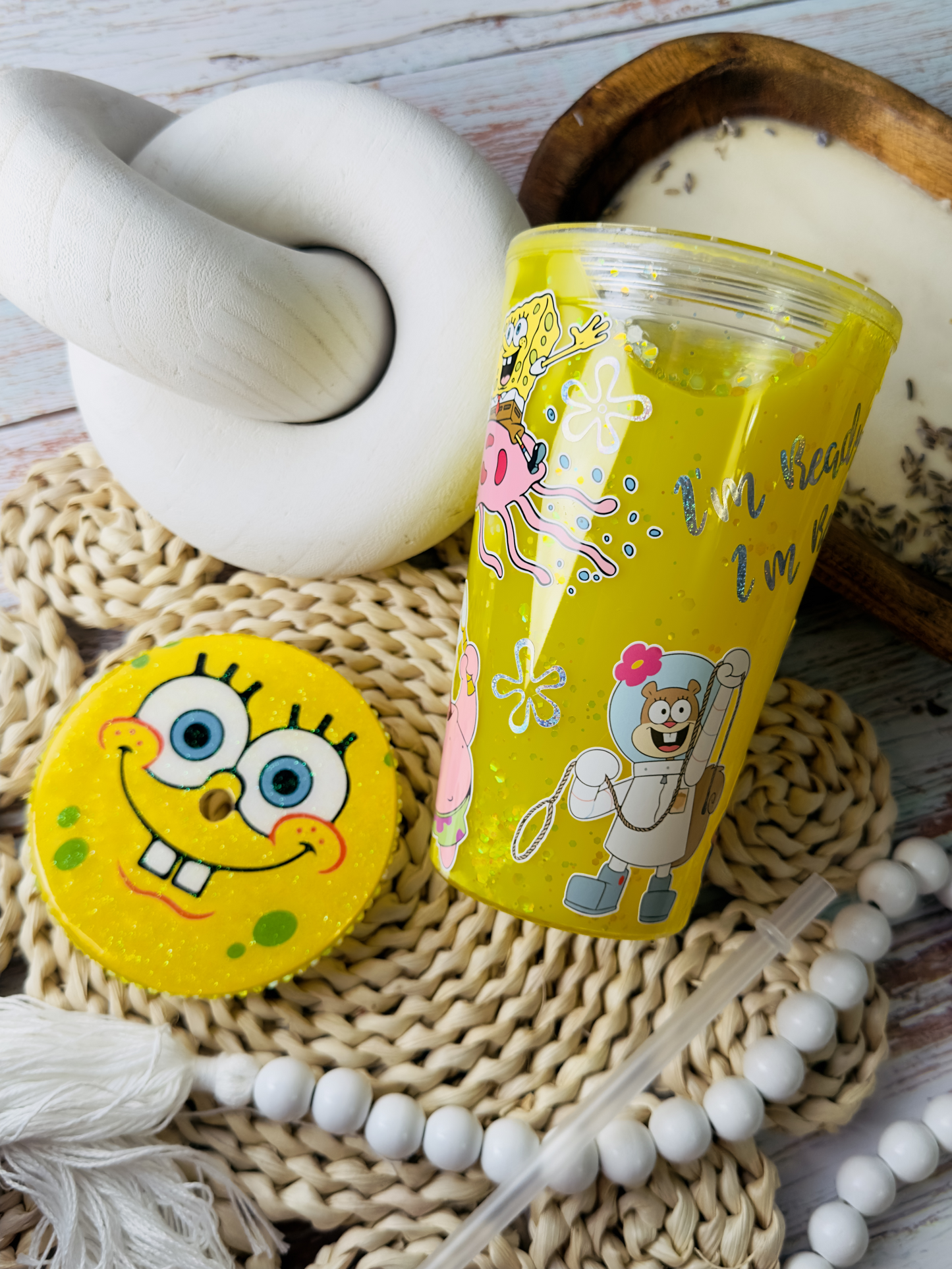 Spongebob 16oz Snowglobe Tumbler