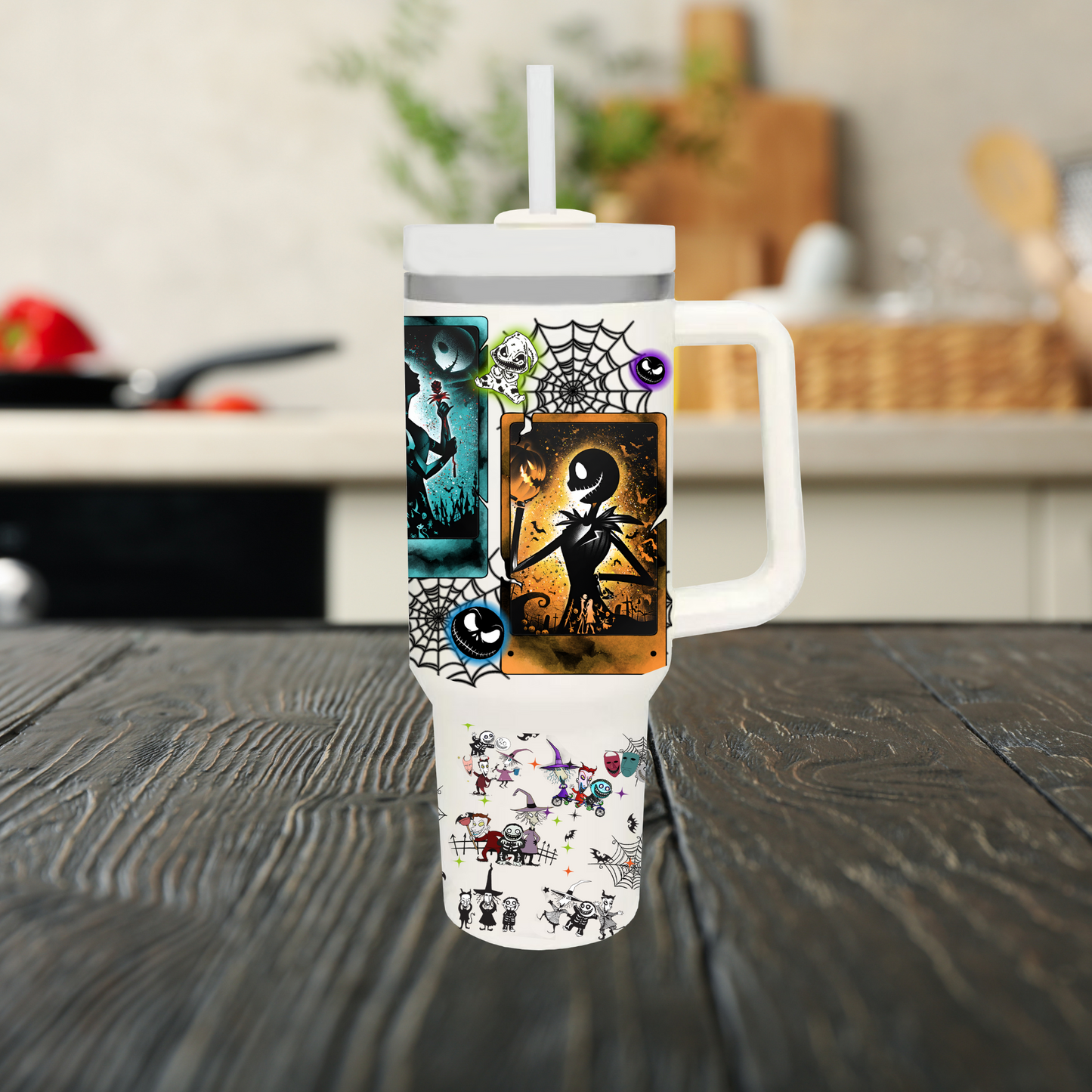 Halloween 40oz Tumbler Dupe Handle